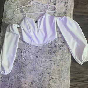 Boohoo White Crop Top